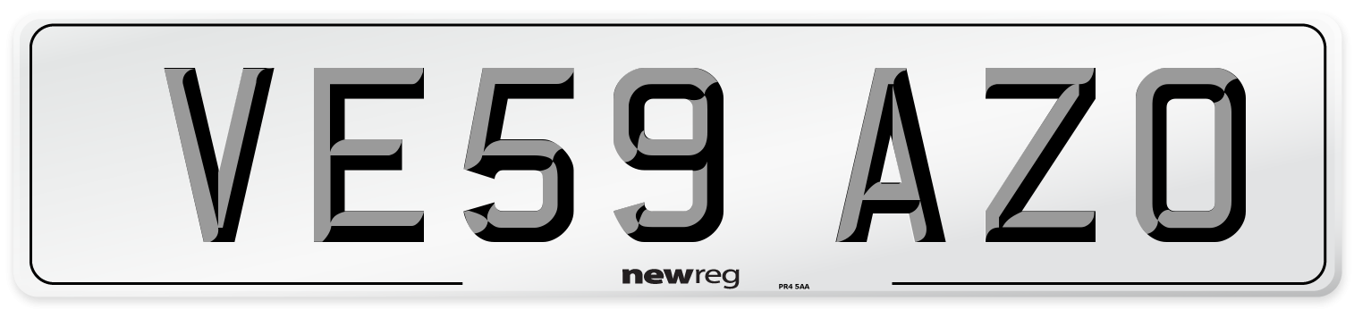 VE59 AZO Number Plate from New Reg